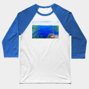 Scenic Lake View Baseball T-Shirt